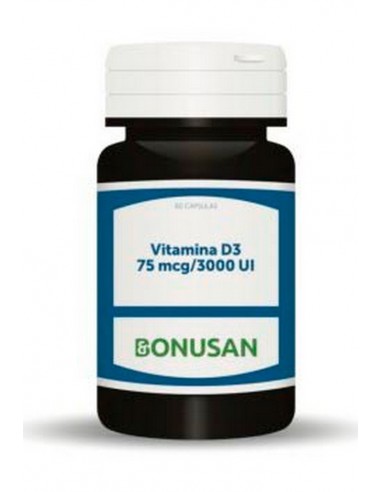 Vitamina D3 75 mcg 3000 UI · Bonusan · 60 caps