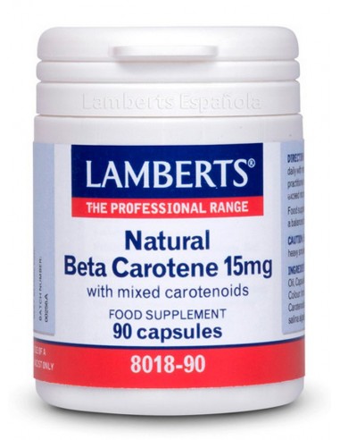 Beta Caroteno Natural 15mg · Lamberts · 90 caps