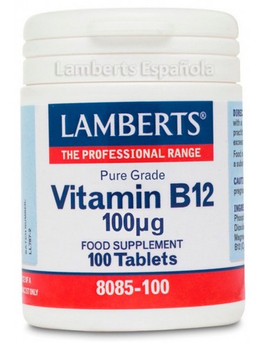 Vitamina B12 100 ug · Lamberts · 100 comprimidos