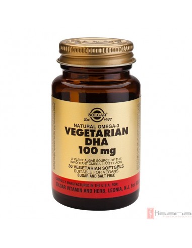 DHA Vegetariano 100 mg  · Solgar · 30 capsulas