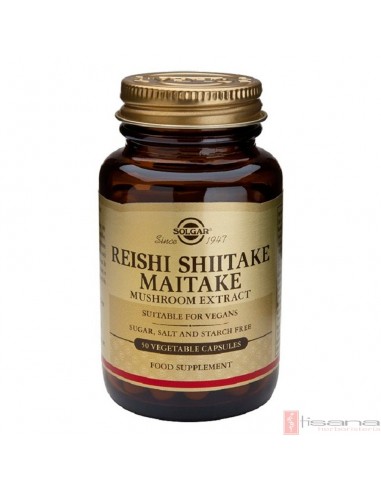 Reishi, Shiitake y Maitake · Solgar · 50 capsulas