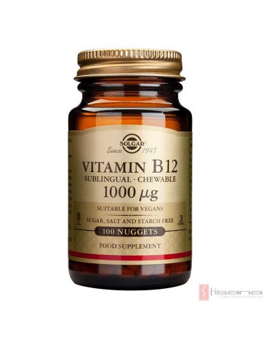 Vitamina B12 1000 ?g (Cianocobalamina) · Solgar · 100 comprimidos